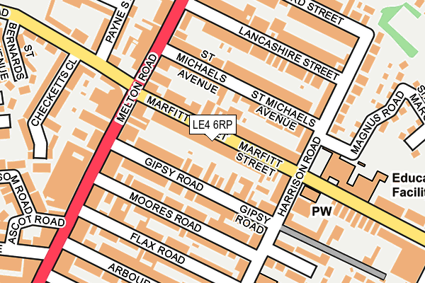 LE4 6RP map - OS OpenMap – Local (Ordnance Survey)