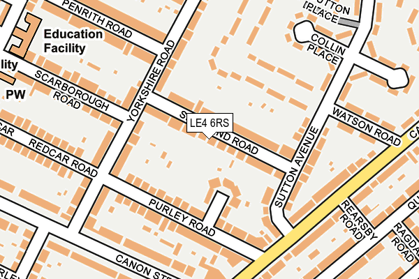 LE4 6RS map - OS OpenMap – Local (Ordnance Survey)