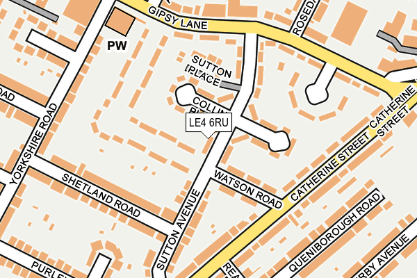 LE4 6RU map - OS OpenMap – Local (Ordnance Survey)