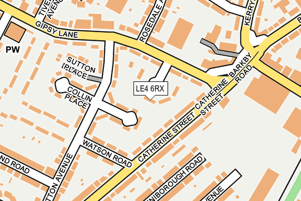 LE4 6RX map - OS OpenMap – Local (Ordnance Survey)