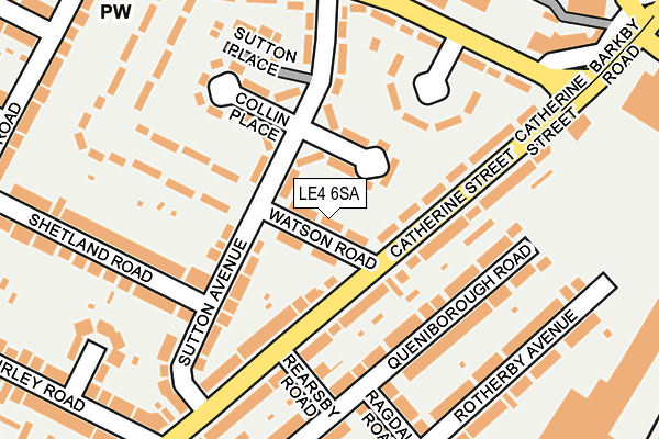 LE4 6SA map - OS OpenMap – Local (Ordnance Survey)