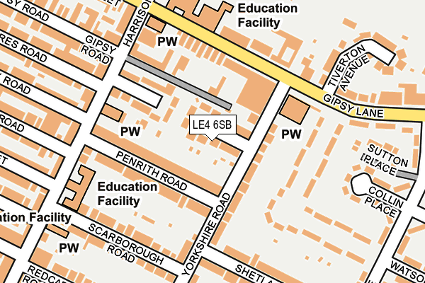 LE4 6SB map - OS OpenMap – Local (Ordnance Survey)