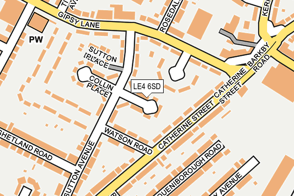 LE4 6SD map - OS OpenMap – Local (Ordnance Survey)