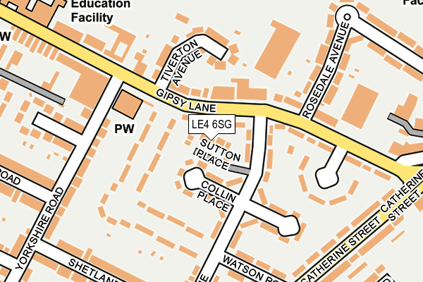 LE4 6SG map - OS OpenMap – Local (Ordnance Survey)