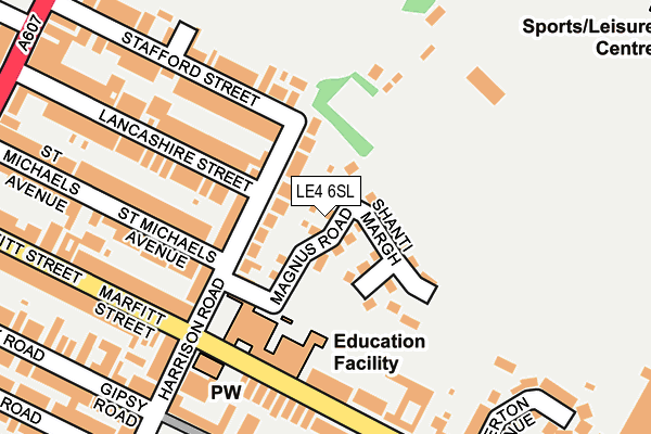 LE4 6SL map - OS OpenMap – Local (Ordnance Survey)