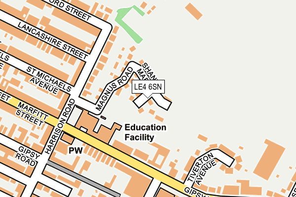 LE4 6SN map - OS OpenMap – Local (Ordnance Survey)