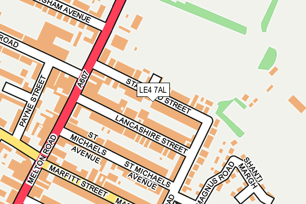LE4 7AL map - OS OpenMap – Local (Ordnance Survey)