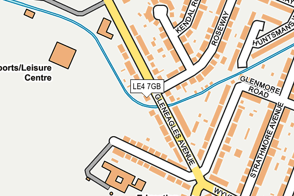 LE4 7GB map - OS OpenMap – Local (Ordnance Survey)