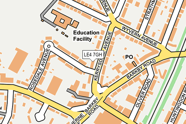 LE4 7GH map - OS OpenMap – Local (Ordnance Survey)