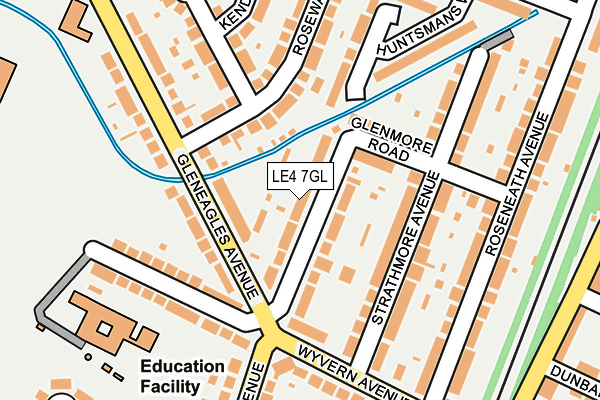 LE4 7GL map - OS OpenMap – Local (Ordnance Survey)
