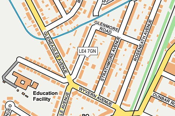 LE4 7GN map - OS OpenMap – Local (Ordnance Survey)