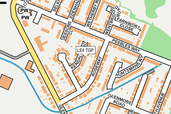 LE4 7GP map - OS OpenMap – Local (Ordnance Survey)