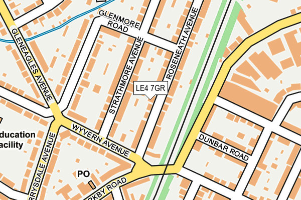 LE4 7GR map - OS OpenMap – Local (Ordnance Survey)