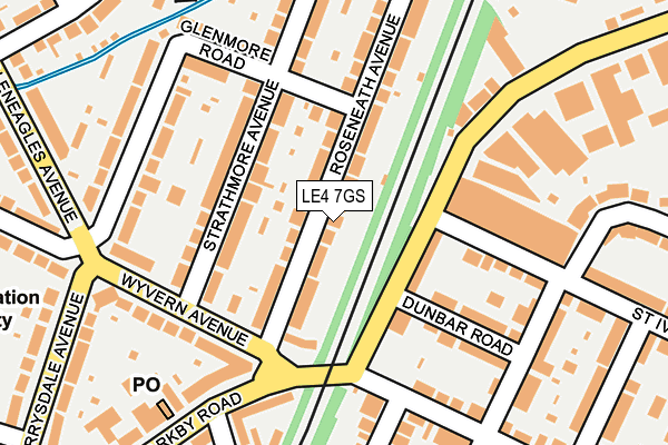 LE4 7GS map - OS OpenMap – Local (Ordnance Survey)