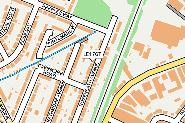 LE4 7GT map - OS OpenMap – Local (Ordnance Survey)