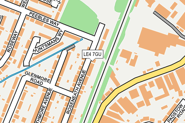 LE4 7GU map - OS OpenMap – Local (Ordnance Survey)