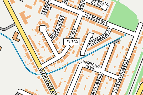 LE4 7GX map - OS OpenMap – Local (Ordnance Survey)