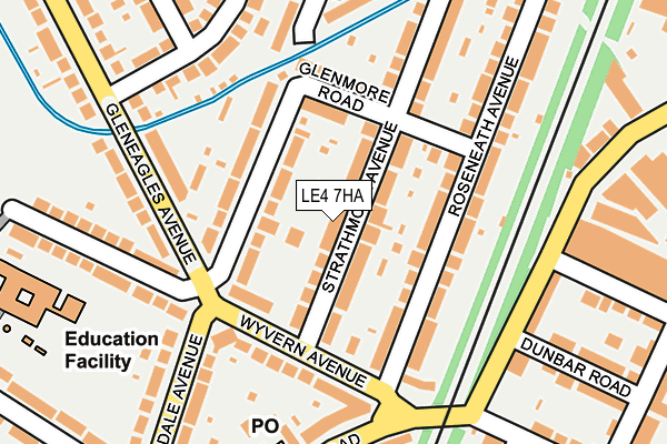 LE4 7HA map - OS OpenMap – Local (Ordnance Survey)