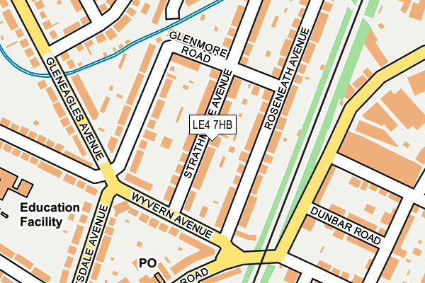LE4 7HB map - OS OpenMap – Local (Ordnance Survey)