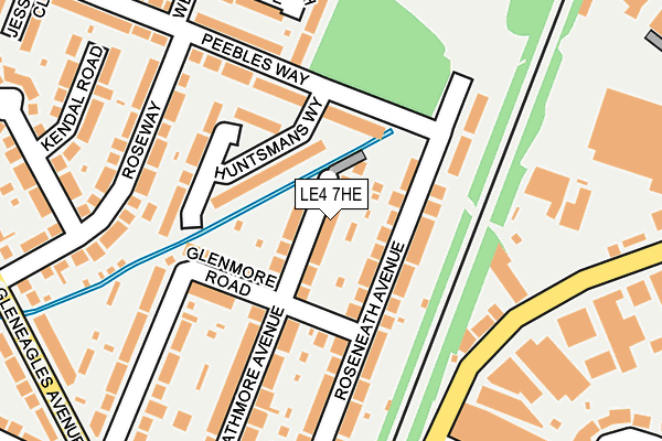 LE4 7HE map - OS OpenMap – Local (Ordnance Survey)