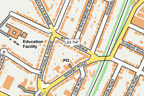 LE4 7HF map - OS OpenMap – Local (Ordnance Survey)
