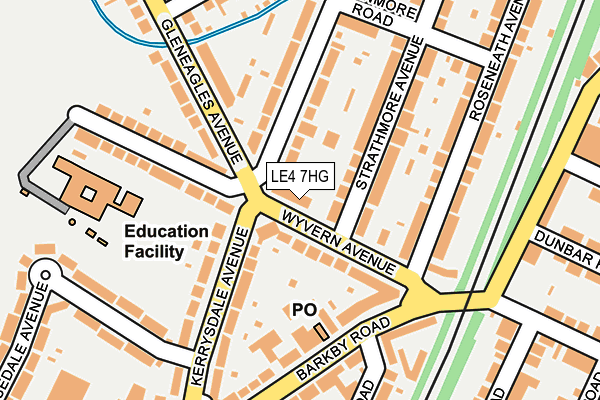 LE4 7HG map - OS OpenMap – Local (Ordnance Survey)