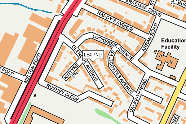 LE4 7ND map - OS OpenMap – Local (Ordnance Survey)