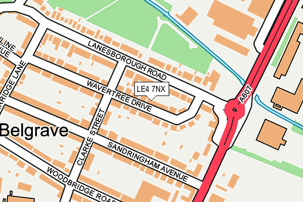 LE4 7NX map - OS OpenMap – Local (Ordnance Survey)