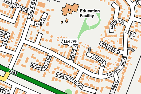 LE4 7PF map - OS OpenMap – Local (Ordnance Survey)