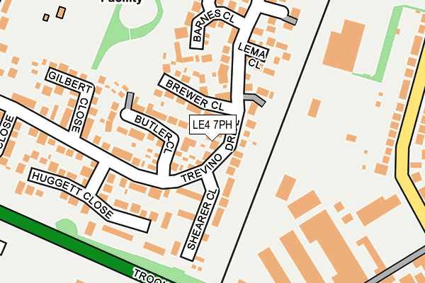 LE4 7PH map - OS OpenMap – Local (Ordnance Survey)