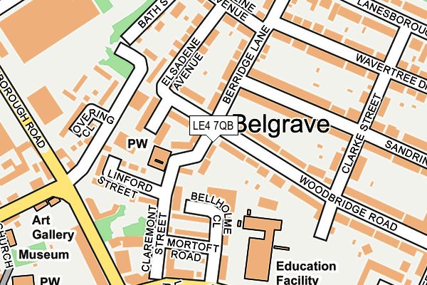 LE4 7QB map - OS OpenMap – Local (Ordnance Survey)