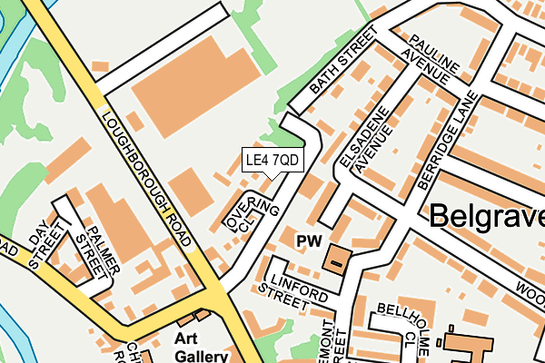 LE4 7QD map - OS OpenMap – Local (Ordnance Survey)