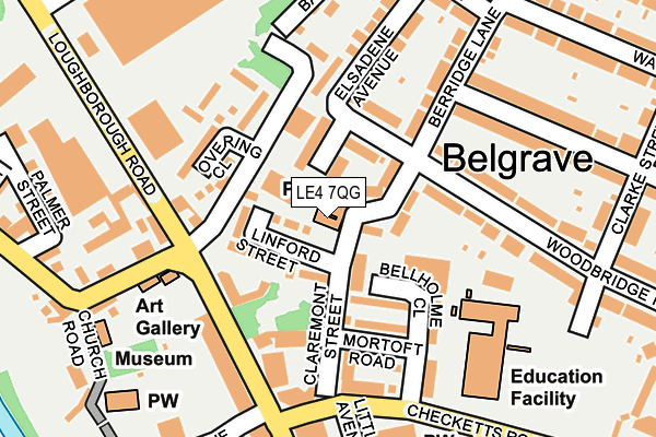 LE4 7QG map - OS OpenMap – Local (Ordnance Survey)