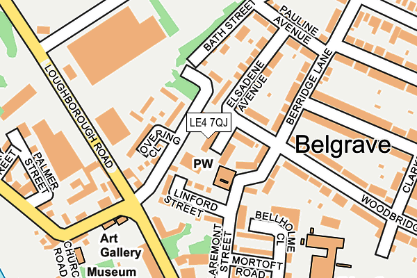 LE4 7QJ map - OS OpenMap – Local (Ordnance Survey)