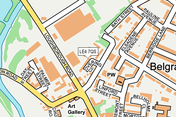 LE4 7QS map - OS OpenMap – Local (Ordnance Survey)