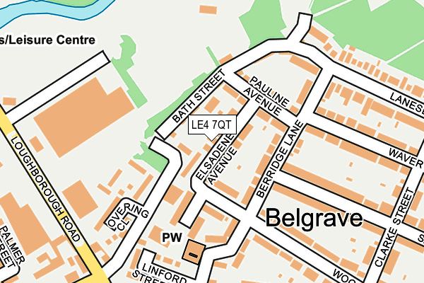 LE4 7QT map - OS OpenMap – Local (Ordnance Survey)