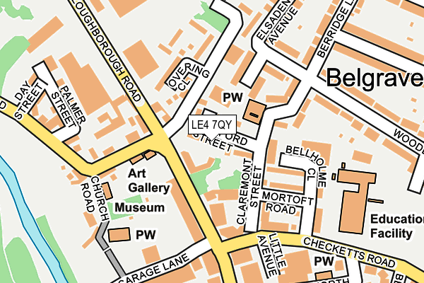 LE4 7QY map - OS OpenMap – Local (Ordnance Survey)