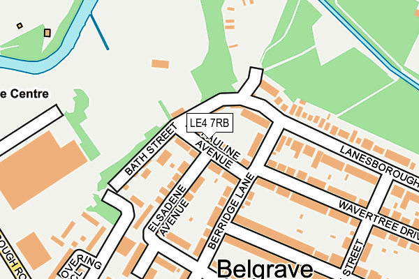 LE4 7RB map - OS OpenMap – Local (Ordnance Survey)