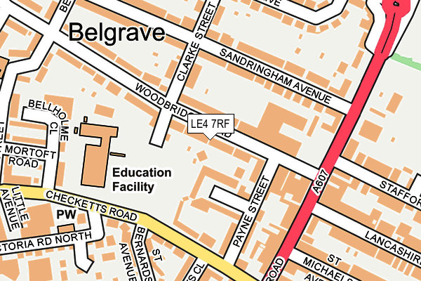 LE4 7RF map - OS OpenMap – Local (Ordnance Survey)