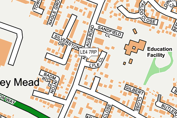 LE4 7RP map - OS OpenMap – Local (Ordnance Survey)