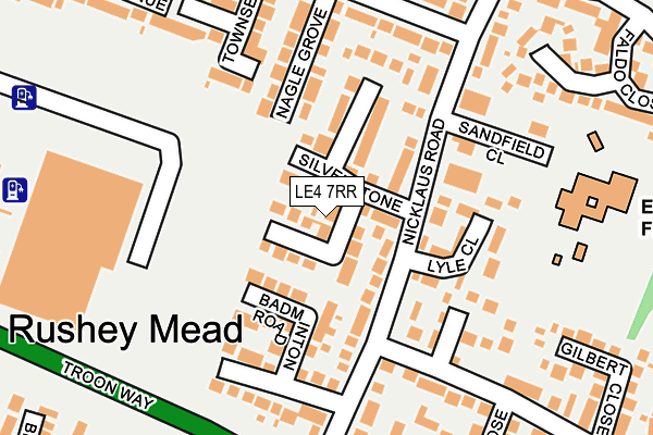 LE4 7RR map - OS OpenMap – Local (Ordnance Survey)