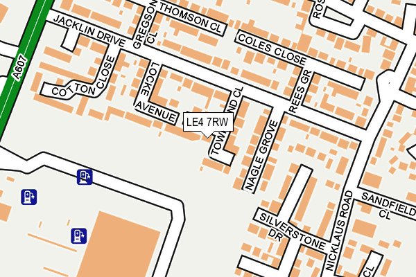 LE4 7RW map - OS OpenMap – Local (Ordnance Survey)