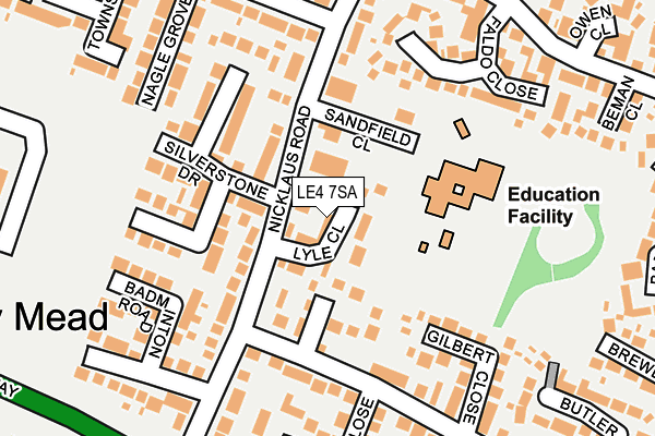 LE4 7SA map - OS OpenMap – Local (Ordnance Survey)