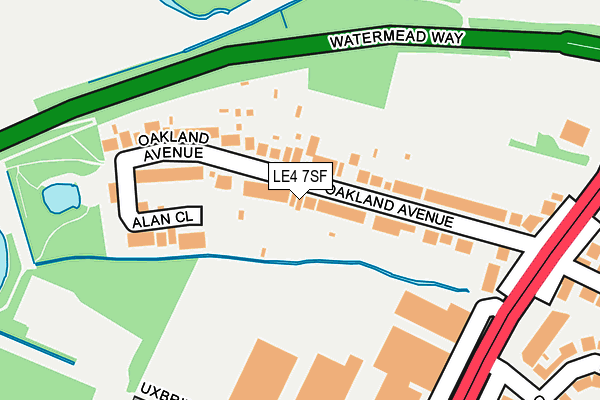 LE4 7SF map - OS OpenMap – Local (Ordnance Survey)