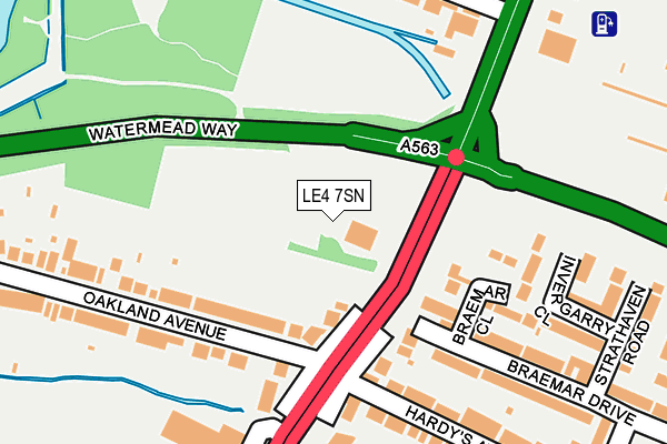 LE4 7SN map - OS OpenMap – Local (Ordnance Survey)