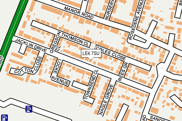 LE4 7SU map - OS OpenMap – Local (Ordnance Survey)