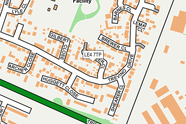 LE4 7TP map - OS OpenMap – Local (Ordnance Survey)