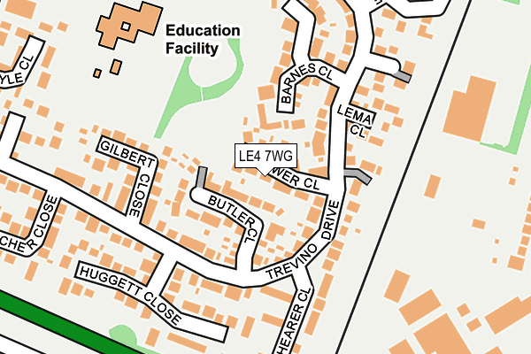 LE4 7WG map - OS OpenMap – Local (Ordnance Survey)