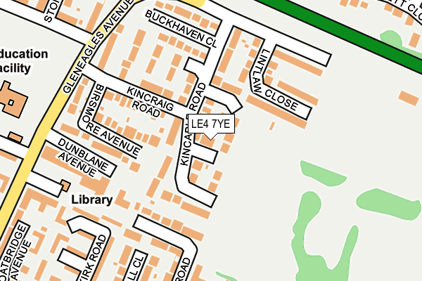 LE4 7YE map - OS OpenMap – Local (Ordnance Survey)