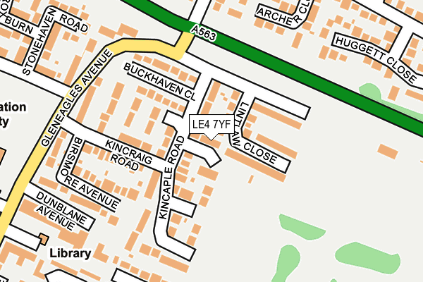 LE4 7YF map - OS OpenMap – Local (Ordnance Survey)